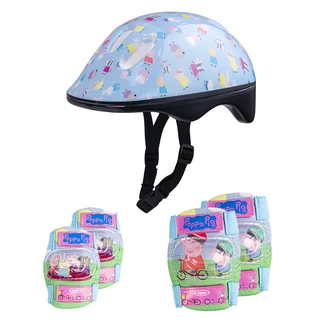 Peppa Pig Set Helm und Protektoren Set mit einer Tasche
