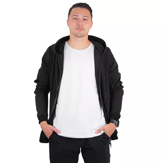 Pánska tepláková bunda inSPORTline Comfyhoodie Man - čierna