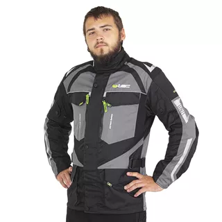 Men’s Motorcycle Jacket W-TEC Burdys Evo - Black-Grey-Green