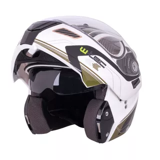 Kask motocyklowy szczękowy otwierany z blendą W-TEC NK-839