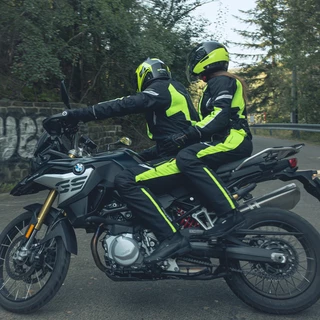 Men’s Motorcycle Jacket W-TEC Brandon - Black-Fluo Yellow
