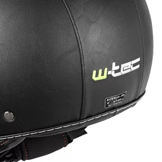 Scooter Helmet W-TEC FS-701LB Leather Black - Black