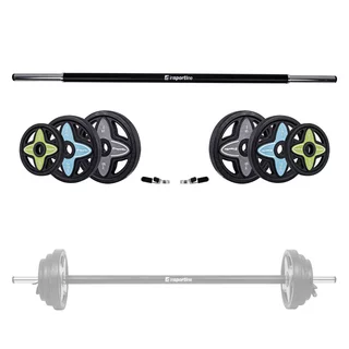 Barbell + Weight Plate Set inSPORTline Pumpstar 2 – 20kg - 2nd quality