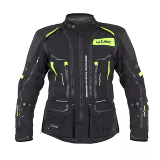 Męska kurtka motocyklowa W-TEC Aircross - Czarny-fluo żółty