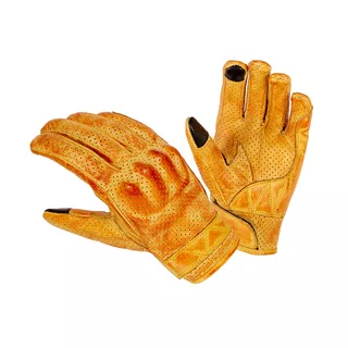 Leather Motorcycle Gloves B-STAR Airstream - Yellow