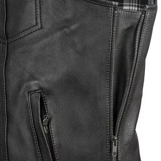 Leather Motorcycle Vest W-TEC Losango - Black