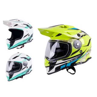 Motorcycle Helmet W-TEC V331 - XL (61-62) - Black-Green-Yellow