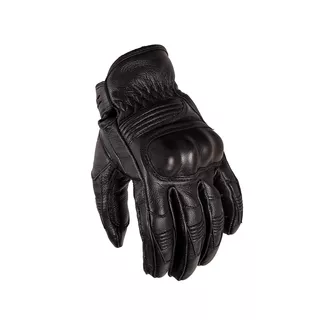 Leather Motorcycle Gloves W-TEC Trogir - Black