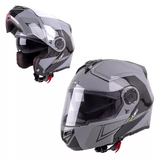 Motorcycle Helmet W-TEC Vexamo - Black-Grey - Black-Grey