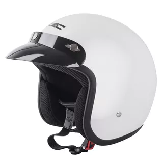 Kask motocyklowy otwarty chopper W-TEC AP-75 - Biała perła
