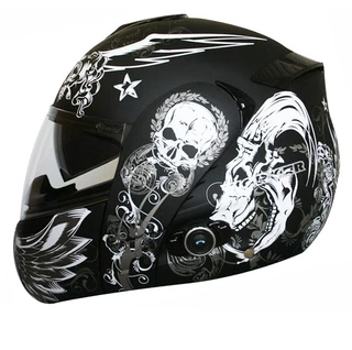WORKER V210 Bluetooth motorcycle helmet + Interkom - Crazy Skull-2