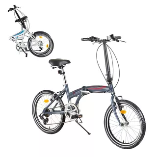 Folding Bike DHS Folder 2095 20” – 2017 - White-Blue - Gray-Red