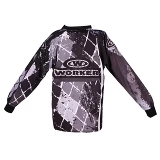 Motocrossový dres WORKER T-Senior - červené káro