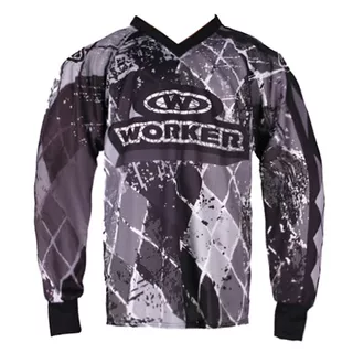 Motocross öltözet WORKER T-Junior - szürke kárós