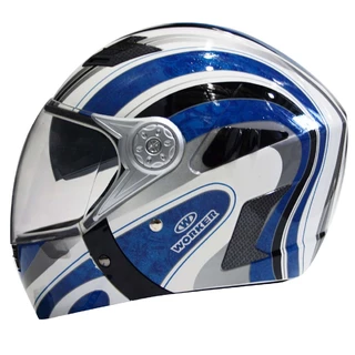 Moto helma WORKER V220 - modrá - modrá