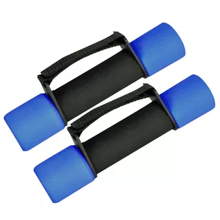 2 x1 kg inSPORTline foam dumbbells - siva - modra