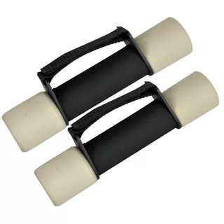 2x1 kg inSPORTline foam dumbbells with strap - Grey