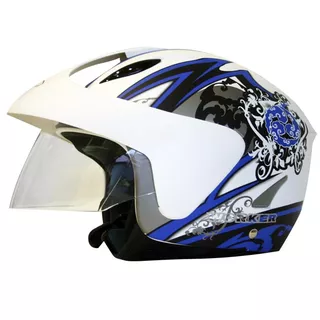 WORKER V520 Motorcycle Helmet - Sale - Black-Yellow - White Graphics