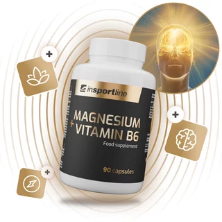 Doplněk stravy inSPORTline Magnesium+Vitamin B6, 90 kapslí