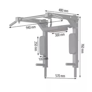 Wall-Mounted Pull-Up Bar inSPORTline L-Bar