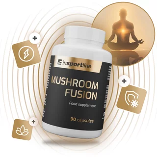 Wellness směs hub inSPORTline MushroomFusion, 90 kapslí