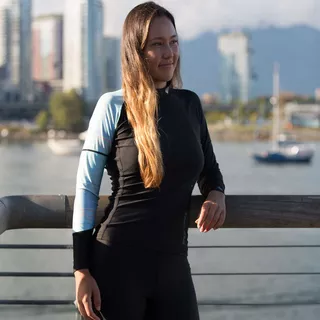 Dámske tričko pre vodné športy Aqua Marina Illusion - modrá