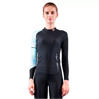 Aqua Marina Illusion Damen Badeshirt - schwarz - blau