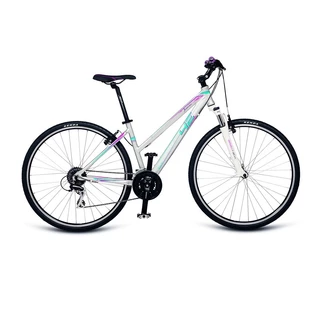 Women’s Cross Bike 4EVER Jasmine 28” – 2018 - White-Pink - Silver-Blue