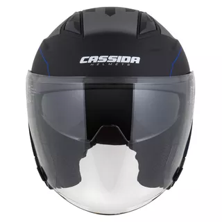 Cassida Jet Tech RoxoR Motorradhelm schwarz matt/blau/grau/weiß