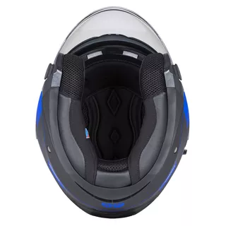 Cassida Jet Tech RoxoR Motorradhelm schwarz matt/blau/grau/weiß