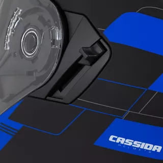 Cassida Jet Tech RoxoR Motorradhelm schwarz matt/blau/grau/weiß