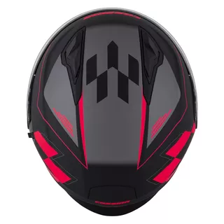 Moto přilba Cassida Jet Tech RoxoR černá matná/červená fluo/šedá - 2.jakost
