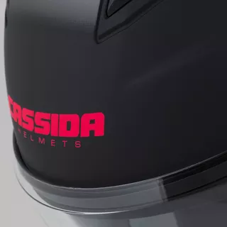 Moto přilba Cassida Jet Tech RoxoR černá matná/červená fluo/šedá - 2.jakost