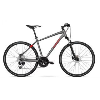 Pánsky crossový bicykel Kross Evado 4.0 28" - model 2022 - čierna/zelená - grafitová/červená