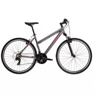 Dámsky crossový bicykel Kross Evado 1.0 28" - model 2022 - grafitová/malinová 2