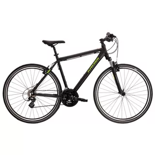 Pánsky crossový bicykel Kross Evado 2.0 28" Gen 004 - čierno-zelená