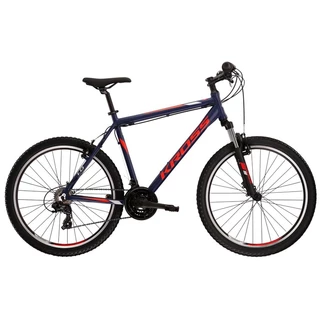 Horský bicykel Kross Hexagon 1.0 26" Gen 004 - čierna/šedá/modrá - tmavo modrá/červená/šedá