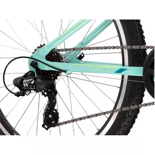 Juniorský dievčenský bicykel Kross LEA JR 1.0 24" Gen 003 - akvamarín/zelená/mätová