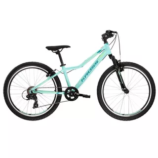 Juniorský dievčenský bicykel Kross LEA JR 1.0 24" Gen 003 - akvamarín/zelená/mätová