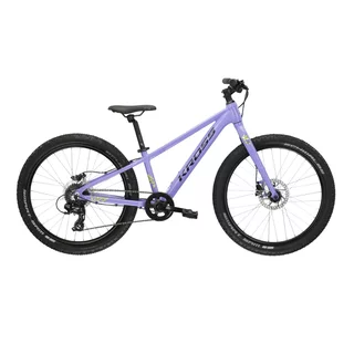 Juniorské dívčí kolo Kross LEA JR 2.0 24" - model 2025 - růžová / fialová / lesk