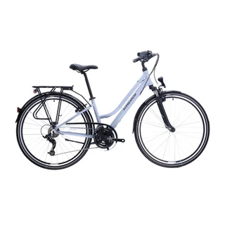 Dámsky trekingový bicykel Kross Trans 2.0 28" SR - model 2021 - modro-biela - šedá/čierna