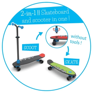 Chillafish Skateskootie 2in1 Roller / Pennyboard - rot