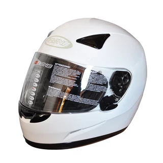 Motorcycle helmet Ozone A951 - Black Glossy - White