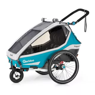 Multifunctional Bicycle Trailer Qeridoo KidGoo 2 2020 - Petrol Blue - Petrol Blue