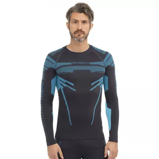 Men’s Long-Sleeved Activewear T-Shirt Bruback Dry - Graphite/Blue