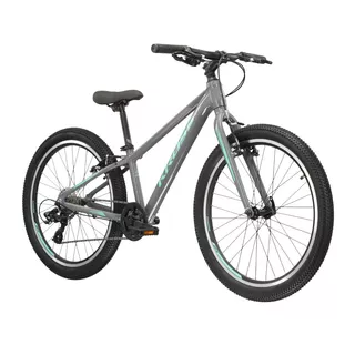 Juniorský dievčenský bicykel Kross LEA JR 2.0 24" Gen 002 - šedá/tyrkysová