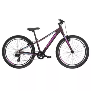 Junior Girls’ Bike Kross Lea JR 2.0 24” – 2022 - Grey/Turquoise - Black/Pink/Blue