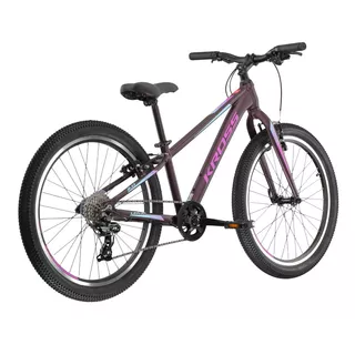 Juniorský dievčenský bicykel Kross LEA JR 2.0 24" Gen 002 - čierna/ružová/modrá