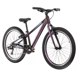 Juniorský dievčenský bicykel Kross LEA JR 2.0 24" Gen 002 - čierna/ružová/modrá