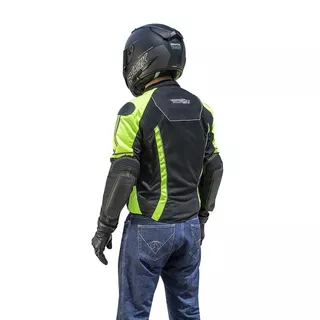 Nyári airbag kabát Helite Vented Hi-Vis - Fekete-Neon Sárga, M